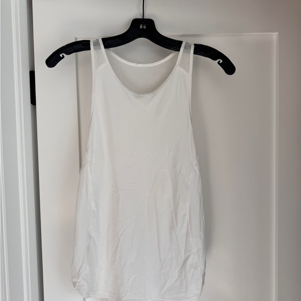 Lululemon White Mesh Sleeveless Women's Top